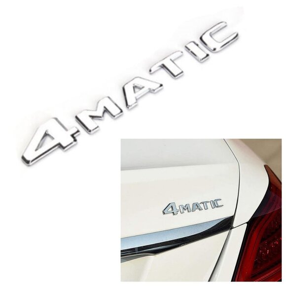 Mercedes OEM '4 MATIC' Logo Adhesive Bright Finish Auto Decal! - Picture 4 of 5